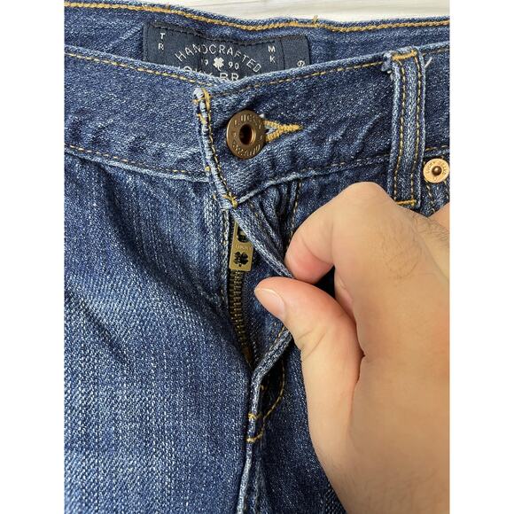 Lucky Brand Shorts Womens 9/29 Blue Denim Cutoff Raw Frayed Hem 5 Pocket Zip Fly - Picture 2 of 10